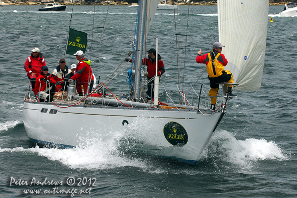 Simon Kurts' S&S 47 Love & War on Sydney Harbour, ahead of the start of the 2012 Sydney Hobart Yacht Race. Photo copyright Peter Andrews, Outimage Australia.