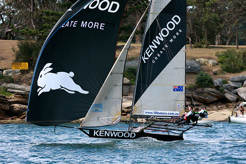 Kenwood-Rabbitohs during Ferry Patrons Trophy Race on Sydney Harbour. Photo copyright Australian 18 Footers League.