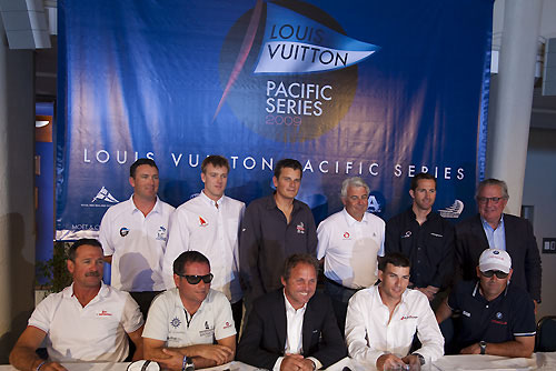 Skippers Press Conference at Royal New Zealand Yacht Squadron, Louis Vuitton Pacific Series, Auckland, 29/01/2009. Photo copyright Stefano Gattini / www.carloborlenghi.com