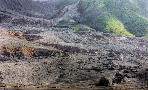 Previous lava flow from Montessart's active volcano, RORC Caribbean 600. Photo copyright Carlo Borlenghi.