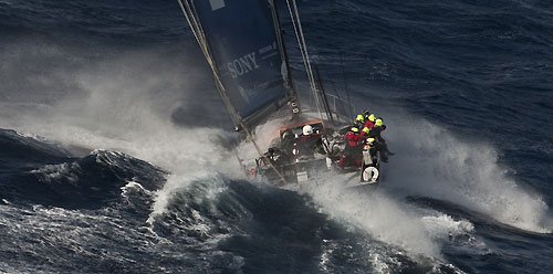 Ägyd Pengg's V70 Ericsson, passing Stromboli Volcano, Sicily, October 18, 2009, during the Rolex Middle Sea Race 2009. Photo copyright Carlo Borlenghi.