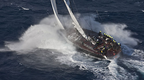 Danilo Salsi's DSK passing Stromboli Volcano, Sicily, October 18, 2009, during the Rolex Middle Sea Race 2009. Photo copyright Carlo Borlenghi.