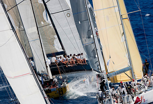 Antigua 22-02-2010. The fleet after the start of the RORC Caribbean 600. Photo copyright Carlo Borlenghi.