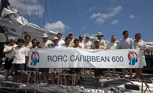 The crew of DSK Pioneer Investments after finishing the RORC Caribbean 600. Photo copyright Carlo Borlenghi.