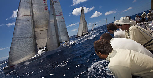 Antigua 22-02-2010. Onboard DSK Pioneer Investments the start of the RORC Caribbean 600. Photo copyright Stefano Gattini.