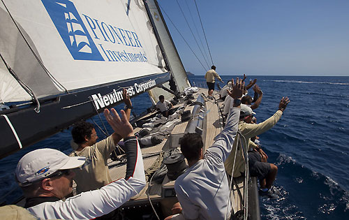 DSK Pioneer Investments finishing the RORC Caribbean 600. Photo copyright Stefano Gattini.