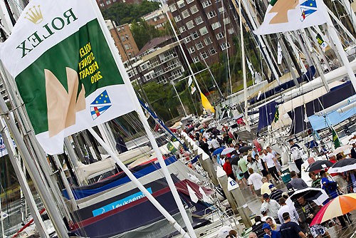 Dockside after the rain cleared on the morning of the start of the Rolex Sydney Hobart 2010, at the Cruising Yacht Club of Australia. Photo copyright Carlo Borlenghi, Rolex.