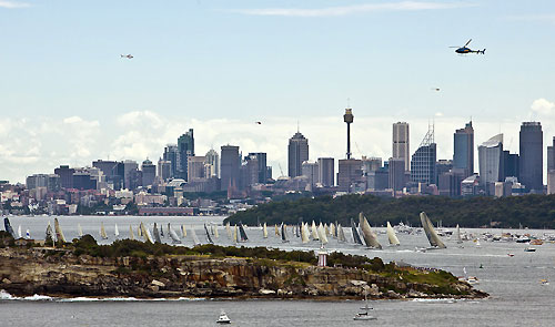 The fleet, after the start of the Rolex Sydney Hobart 2010, Australia. Photo copyright Carlo Borlenghi, Rolex.