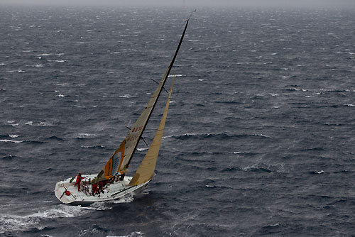 Ed Psaltis and Bob Thomas' modified Farr 40 AFR Midnight Rambler, ploughing through the conditions of the Tasman Sea off the New South Wales South Coast, during the Rolex Sydney Hobart Yacht Race 2010, Australia. Photo copyright Carlo Borlenghi, Rolex.