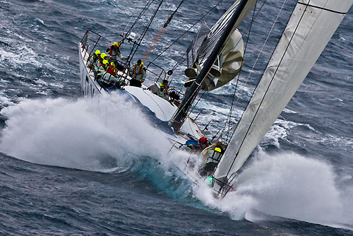 Sean Langman and Anthony Bell's Elliott Maxi Investec Loyal, dealing with the fury of the Tasman Sea, during the Rolex Sydney Hobart Yacht Race 2010, Australia. Photo copyright Carlo Borlenghi, Rolex.