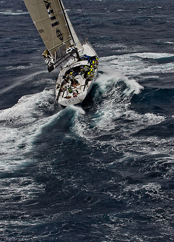 Sean Langman and Anthony Bell's Elliott Maxi Investec Loyal, sailing off the New South Wales South Coast during the Rolex Sydney Hobart Yacht Race 2010, Australia. Photo copyright Carlo Borlenghi, Rolex.