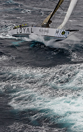 Sean Langman and Anthony Bell's Elliott Maxi Investec Loyal, dealing with the fury of the Tasman Sea during Rolex Sydney Hobart Yacht Race 2010, Australia. Photo copyright Carlo Borlenghi, Rolex.