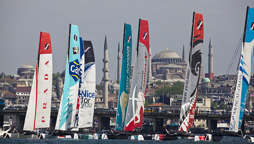 Istanbul, 25-05-2011 Extreme Sailing Series 2011 - Act 3 Istanbul. Race Start. Photo copyright Stefano Gattini for Studio Borlenghi.