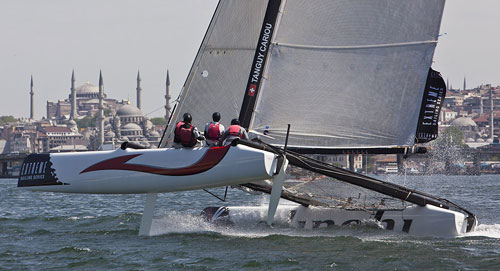 Istanbul, 25-05-2011 Extreme Sailing Series 2011 - Act 3 Istanbul. Race Day 1, Alinghi. Photo copyright Stefano Gattini for Studio Borlenghi.