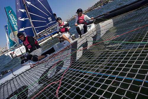 Istanbul, 25-05-2011 Extreme Sailing Series 2011 - Act 3 Istanbul. Race Day 1, Alinghi on board. Photo copyright Stefano Gattini for Studio Borlenghi.