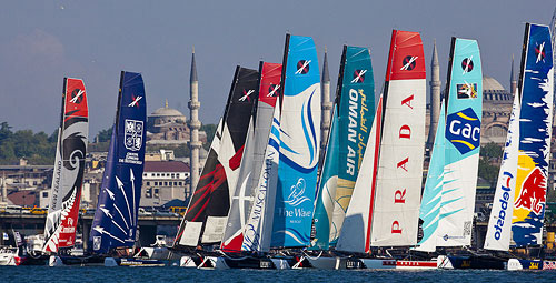 Istanbul, 25-05-2011 Extreme Sailing Series 2011 - Act 3 Istanbul. Race Day 1, Race Start. Photo copyright Stefano Gattini for Studio Borlenghi.