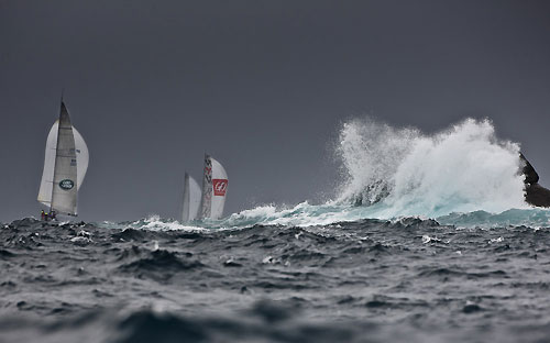 The fleet at sea, during the Rolex Ilhabela Sailing Week 2011. Photo copyright Rolex and Carlo Borlenghi.