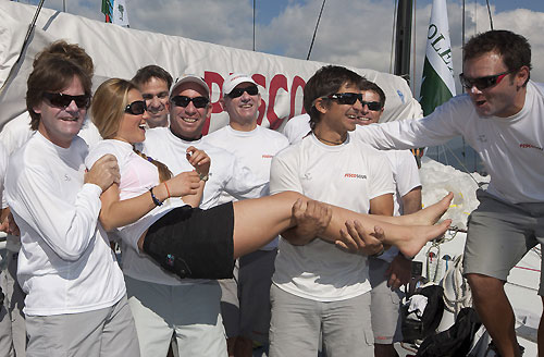 The crew of Pablo Despotin's Soto 40 Pisco Sour (CHI), during the Rolex Ilhabela Sailing Week 2011. Photo copyright Rolex and Carlo Borlenghi.