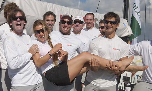 The crew of Pablo Despotin's Soto 40 Pisco Sour (CHI), during the Rolex Ilhabela Sailing Week 2011. Photo copyright Rolex and Carlo Borlenghi.