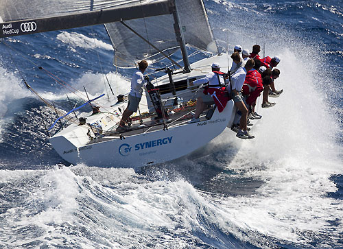 TP52 Series Day 4 - Synergy Russian Sailing Team, during the Audi MedCup Circuit 2011, Cagliari, Sardinia, Italy. Photo copyright Stefano Gattini for Studio Borlenghi.