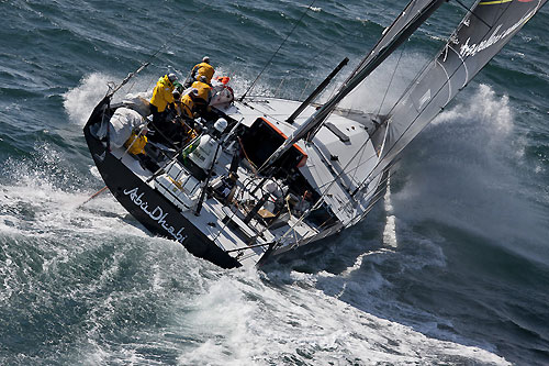 The Ian Walker-skippered Abu Dhabi regaining the lead, during the Rolex Fastnet Race 2011. Photo copyright Rolex and Carlo Borlenghi.
