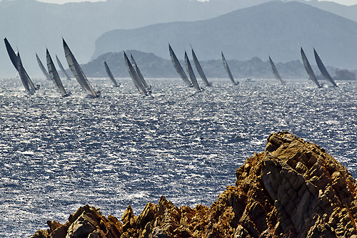 Maxi Fleet, during the Maxi Yacht Rolex Cup 2011, Porto Cervo, Italy. Photo copyright Carlo Borlenghi for Rolex.