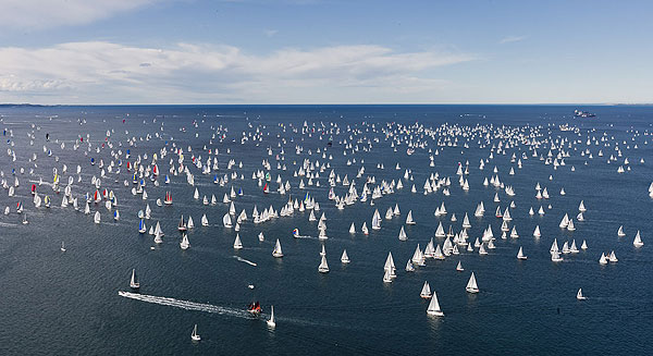 The 43rd Barcolana, Trieste, Italy, October 9, 2011, the massive fleet. Photo copyright Carlo Borlenghi.