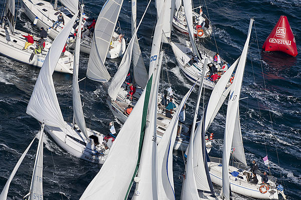 The 43rd Barcolana, Trieste, Italy, October 9, 2011, part of the massive fleet. Photo copyright Carlo Borlenghi.