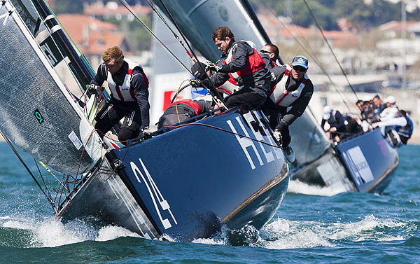 Day 1 of the RC44 Cascais Cup 2012, Portugal. Photo copyright Guido Trombetta for Studio Borlenghi.