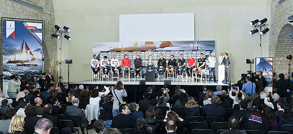 Naples, 10/04/12. Opening Press Conference at Castel Dell'Ovo, during the Americas Cup World Series Naples, Italy, April 2012. Photo copyright Luna Rossa and Carlo Borlenghi.