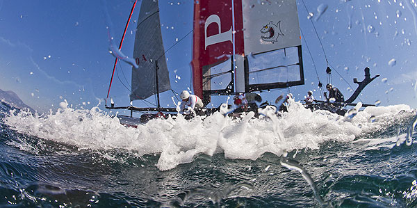 Naples, 10/04/12. Luna Rossa Training, during the Americas Cup World Series Naples, Italy, April 2012. Photo copyright Luna Rossa and Carlo Borlenghi.