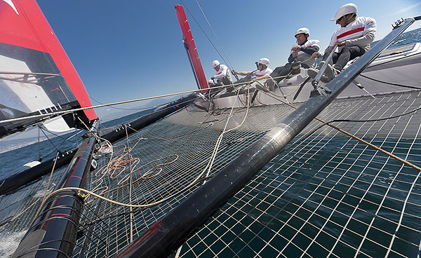 Naples, 10/04/12. Luna Rossa Training, during the America's Cup World Series Naples, Italy, April 2012. Photo copyright Luna Rossa and Carlo Borlenghi.