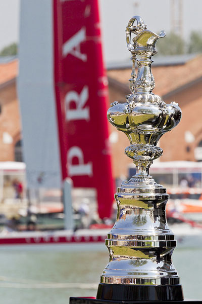 Venezia (Venice Italy), 12/05/12. America's Cup Trophy, during the City of Venice Opening Ceremony, during the America's Cup World Series in Venice. Photo copyright Carlo Borlenghi and Luna Rossa.