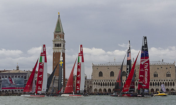 Venezia (Venice Italy), 13/05/12. The ACWS fleet racing, during the America's Cup World Series in Venice. Photo copyright Carlo Borlenghi and Luna Rossa.