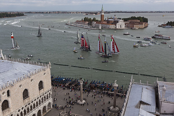 Venezia (Venice Italy), 13/05/12. The ACWS fleet racing, during the America's Cup World Series in Venice. Photo copyright Carlo Borlenghi and Luna Rossa.