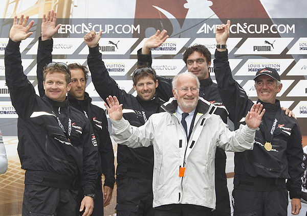 Venezia (Venice Italy), 20/05/12. Final day in Venice Energy Team at the prizegiving, during the America's Cup World Series in Venice. Photo copyright Carlo Borlenghi and Luna Rossa.