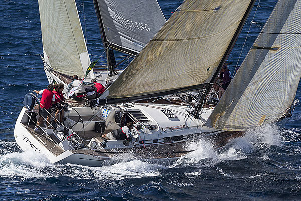 Luca Locatelli's Thetis, during the Rolex Swan Cup 2012. Photo copyright, Rolex and Carlo Borlenghi.