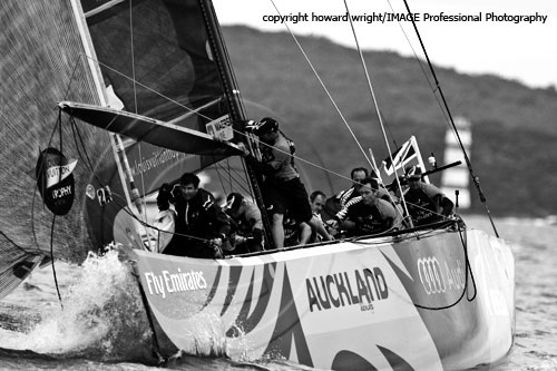 Emirates Team New Zealand skippered by Dean Barker, competes in the Louis Vuitton Trophy on New Zealand's Waitemata Harbour. Photo copyright Howard Wright 2010.