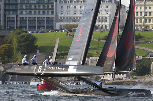 Russell Coutts' ORACLE Racing at the America's Cup World Series, Plymouth, UK, September 10-18, 2011. Photo copyright Morris Adant.