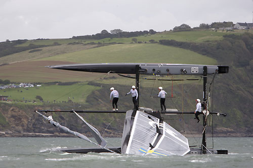 Terry Hutchinson's Artemis Racing at the America's Cup World Series, Plymouth, UK, September 10-18, 2011. Photo copyright Morris Adant.