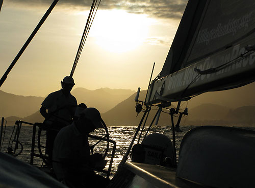 Onboard Delta Llloyd just after the start of leg 6 of the Volvo Ocean Race. Photo copyright Sander Pluijm / Team Delta Lloyd / Volvo Ocean Race.