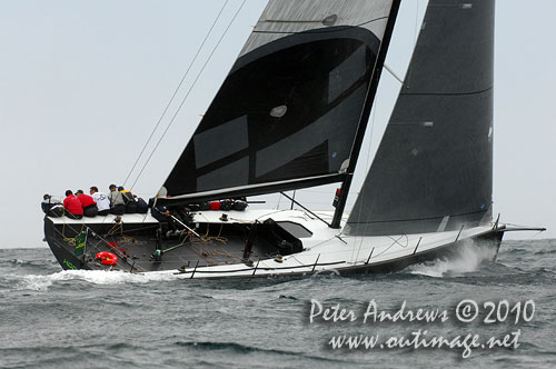 Marcus Blackmore's TP52 Hooligan, the 2010 Rolex Trophy Ratings Series winner, will not be sailing to Hobart this year. Photo copyright Peter Andrews, Outimage Australia.