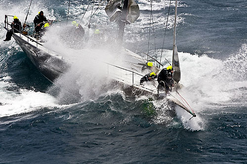 Niklas Zennström’s Judel Vrolijk 72 Rán, off the New South Wales south coast during the Rolex Sydney Hobart Yacht Race 2010. Photo copyright Rolex and Carlo Borlenghi.