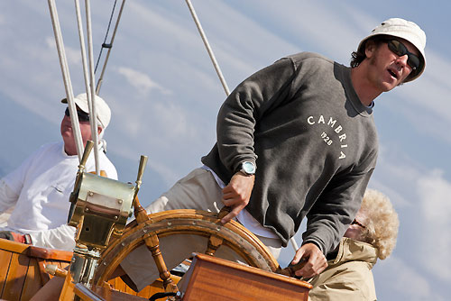 On board the J-Class Cambria, during the Portofino Rolex Trophy 2001, Portofino, Italy. Photo copyright Rolex and Carlo Borlenghi.